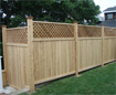Cedar Boards Fence with Lattice - Charlestown, MA